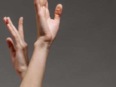 Close up of hands in a graceful movement